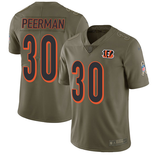 Nike Bengals #30 Cedric Peerman Olive Men's Stitched NFL Limited 2017 Salute To Service Jersey Nike Bengals #30 Cedric Peerman Olive Men's Stitched NFL Limited 2017 Salute To Service Jersey