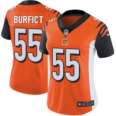 Nike Bengals #55 Vontaze Burfict Orange Alternate Women's Stitched NFL Vapor Untouchable Limited Jersey Nike Bengals #55 Vontaze Burfict Orange Alternate Women's Stitched NFL Vapor Untouchable Limited Jersey