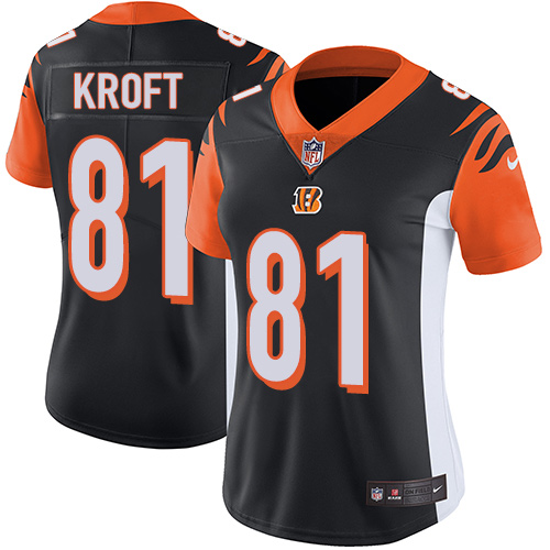 Nike Bengals #81 Tyler Kroft Black Team Color Women's Stitched NFL Vapor Untouchable Limited Jersey Nike Bengals #81 Tyler Kroft Black Team Color Women's Stitched NFL Vapor Untouchable Limited Jersey