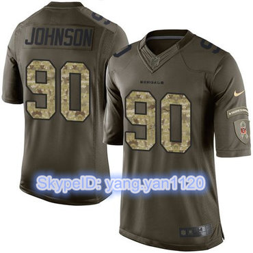 Nike Bengals #90 Michael Johnson Green Men's Stitched NFL Limited Salute to Service Jersey