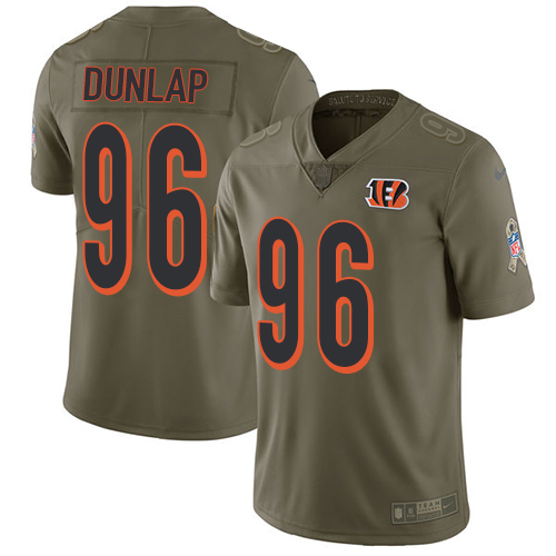 Nike Bengals #96 Carlos Dunlap Olive Men's Stitched NFL Limited 2017 Salute To Service Jersey Nike Bengals #96 Carlos Dunlap Olive Men's Stitched NFL Limited 2017 Salute To Service Jersey