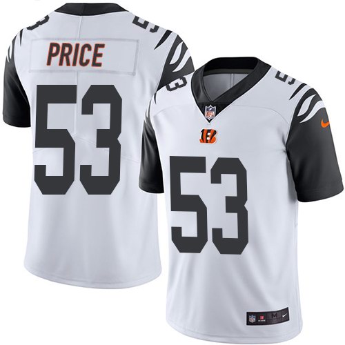 Nike Bengals 53 Billy Price White Youth Color Rush Limited Jersey Nike Bengals 53 Billy Price White Youth Color Rush Limited Jersey