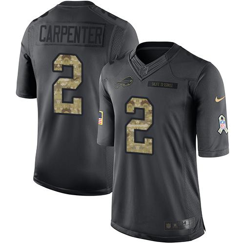Nike Bills #2 Dan Carpenter Black Men's Stitched NFL Limited 2016 Salute To Service Jersey Nike Bills #2 Dan Carpenter Black Men's Stitched NFL Limited 2016 Salute To Service Jersey