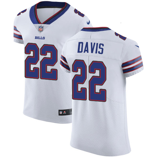 Nike Bills #22 Vontae Davis White Men's Stitched NFL Vapor Untouchable Elite Jersey Nike Bills #22 Vontae Davis White Men's Stitched NFL Vapor Untouchable Elite Jersey