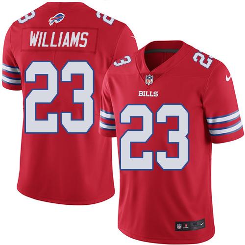 Nike Bills #23 Aaron Williams Red Men's Stitched NFL Elite Rush Jersey Nike Bills #23 Aaron Williams Red Men's Stitched NFL Elite Rush Jersey