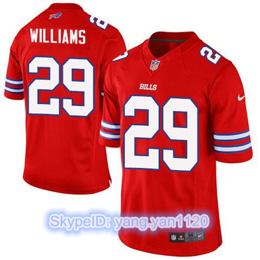 Nike Bills #29 Karlos Williams Red Men's Stitched NFL Elite Rush Jersey