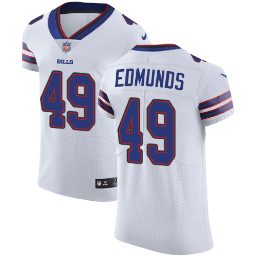 Nike Bills #49 Tremaine Edmunds White Men's Stitched NFL Vapor Untouchable Elite Jersey Nike Bills #49 Tremaine Edmunds White Men's Stitched NFL Vapor Untouchable Elite Jersey
