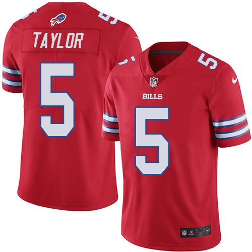 Nike Bills #5 Tyrod Taylor Red Youth Stitched NFL Limited Rush Jersey Nike Bills #5 Tyrod Taylor Red Youth Stitched NFL Limited Rush Jersey