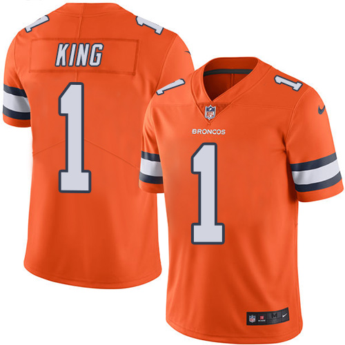 Nike Broncos #1 Marquette King Orange Youth Stitched NFL Limited Rush Jersey Nike Broncos #1 Marquette King Orange Youth Stitched NFL Limited Rush Jersey