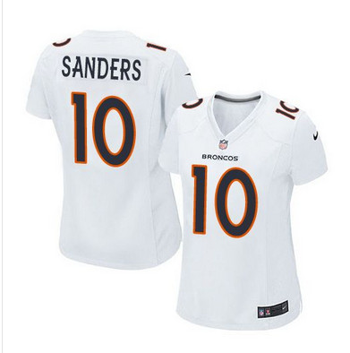 Nike Broncos #10 Emmanuel Sanders White Women's Stitched NFL Game Event Jersey Nike Broncos #10 Emmanuel Sanders White Women's Stitched NFL Game Event Jersey