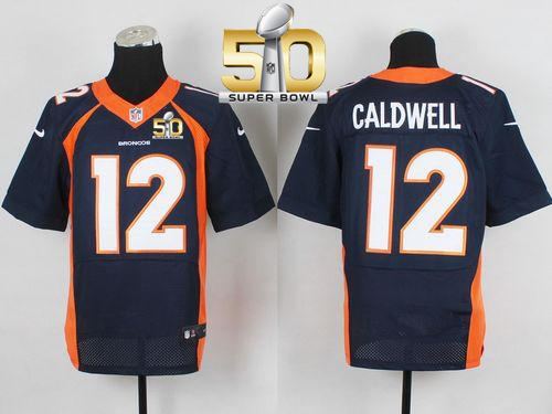 Nike Broncos #12 Andre Caldwell Navy Blue Alternate Super Bowl 50 Men's Stitched NFL New Elite Jersey Nike Broncos #12 Andre Caldwell Navy Blue Alternate Super Bowl 50 Men's Stitched NFL New Elite Jersey