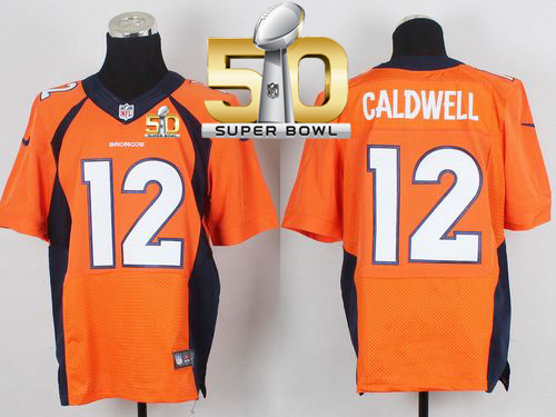 Nike Broncos #12 Andre Caldwell Orange Team Color Super Bowl 50 Men's Stitched NFL New Elite Jersey Nike Broncos #12 Andre Caldwell Orange Team Color Super Bowl 50 Men's Stitched NFL New Elite Jersey