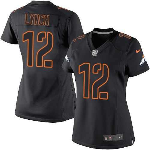 Nike Broncos #12 Paxton Lynch Black Impact Women's Stitched NFL Limited Jersey Nike Broncos #12 Paxton Lynch Black Impact Women's Stitched NFL Limited Jersey
