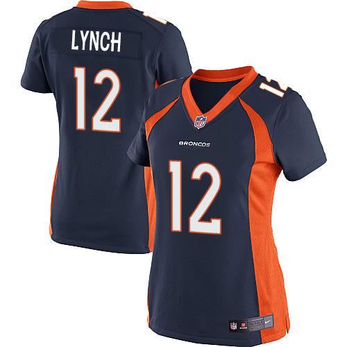 Nike Broncos #12 Paxton Lynch Blue Alternate Women's Stitched NFL New Limited Jersey Nike Broncos #12 Paxton Lynch Blue Alternate Women's Stitched NFL New Limited Jersey