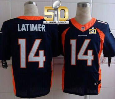 Nike Broncos #14 Cody Latimer Navy Blue Alternate Super Bowl 50 Men's Stitched NFL New Elite Jersey Nike Broncos #14 Cody Latimer Navy Blue Alternate Super Bowl 50 Men's Stitched NFL New Elite Jersey