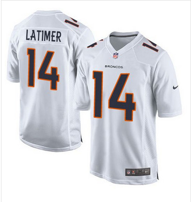 Nike Broncos #14 Cody Latimer White Men's Stitched NFL Game Event Jersey Nike Broncos #14 Cody Latimer White Men's Stitched NFL Game Event Jersey