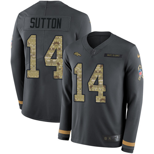 Nike Broncos #14 Courtland Sutton Anthracite Salute to Service Youth