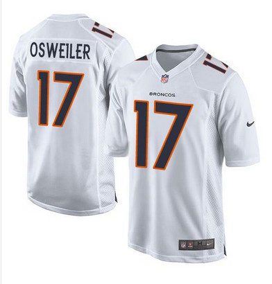 Nike Broncos #17 Brock Osweiler White Men's Stitched NFL Game Event Jersey Nike Broncos #17 Brock Osweiler White Men's Stitched NFL Game Event Jersey