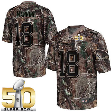 Nike Broncos #18 Peyton Manning Camo Super Bowl 50 Men's Stitched NFL Realtree Elite Jersey Nike Broncos #18 Peyton Manning Camo Super Bowl 50 Men's Stitched NFL Realtree Elite Jersey