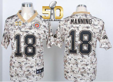 Nike Broncos #18 Peyton Manning Camo USMC Super Bowl 50 Men's Stitched NFL Elite Jersey Nike Broncos #18 Peyton Manning Camo USMC Super Bowl 50 Men's Stitched NFL Elite Jersey