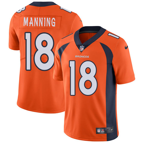 Nike Broncos #18 Peyton Manning Orange Team Color Youth Stitched NFL Vapor Untouchable Limited Jersey Nike Broncos #18 Peyton Manning Orange Team Color Youth Stitched NFL Vapor Untouchable Limited Jersey