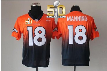 Nike Broncos #18 Peyton Manning OrangeNavy Blue Super Bowl 50 Men's Stitched NFL Elite Fadeaway Fashion Jersey Nike Broncos #18 Peyton Manning OrangeNavy Blue Super Bowl 50 Men's Stitched NFL Elite Fadeaway Fashion Jersey