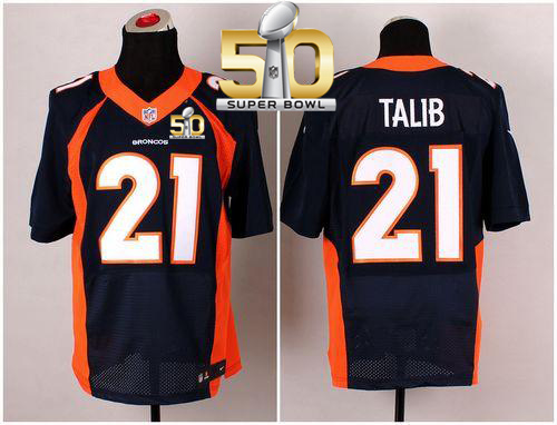 Nike Broncos #21 Aqib Talib Navy Blue Alternate Super Bowl 50 Men's Stitched NFL New Elite Jersey Nike Broncos #21 Aqib Talib Navy Blue Alternate Super Bowl 50 Men's Stitched NFL New Elite Jersey