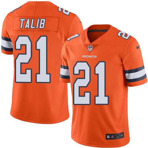 Nike Broncos #21 Aqib Talib Orange Youth Stitched NFL Limited Rush Jersey Nike Broncos #21 Aqib Talib Orange Youth Stitched NFL Limited Rush Jersey