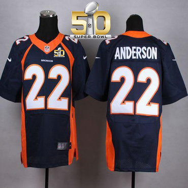 Nike Broncos #22 C.J. Anderson Navy Blue Alternate Super Bowl 50 Men's Stitched NFL New Elite Jersey Nike Broncos #22 C.J. Anderson Navy Blue Alternate Super Bowl 50 Men's Stitched NFL New Elite Jersey