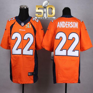 Nike Broncos #22 C.J. Anderson Orange Team Color Super Bowl 50 Men's Stitched NFL New Elite Jersey Nike Broncos #22 C.J. Anderson Orange Team Color Super Bowl 50 Men's Stitched NFL New Elite Jersey