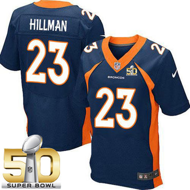 Nike Broncos #23 Ronnie Hillman Navy Blue Alternate Super Bowl 50 Men's Stitched NFL New Elite Jersey Nike Broncos #23 Ronnie Hillman Navy Blue Alternate Super Bowl 50 Men's Stitched NFL New Elite Jersey