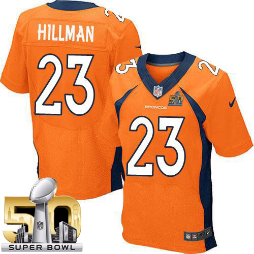 Nike Broncos #23 Ronnie Hillman Orange Team Color Super Bowl 50 Men's Stitched NFL New Elite Jersey