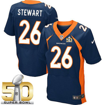 Nike Broncos #26 Darian Stewart Navy Blue Alternate Super Bowl 50 Men's Stitched NFL New Elite Jersey Nike Broncos #26 Darian Stewart Navy Blue Alternate Super Bowl 50 Men's Stitched NFL New Elite Jersey