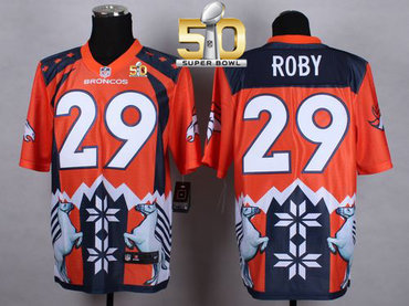 Nike Broncos #29 Bradley Roby Orange Super Bowl 50 Men's Stitched NFL Elite Noble Fashion Jersey Nike Broncos #29 Bradley Roby Orange Super Bowl 50 Men's Stitched NFL Elite Noble Fashion Jersey