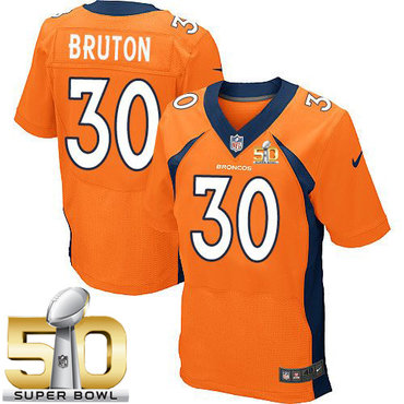 Nike Broncos #30 David Bruton Orange Team Color Super Bowl 50 Men's Stitched NFL New Elite Jersey