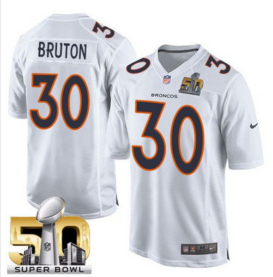 Nike Broncos #30 David Bruton White Super Bowl 50 Men's Stitched NFL Game Event Jersey Nike Broncos #30 David Bruton White Super Bowl 50 Men's Stitched NFL Game Event Jersey