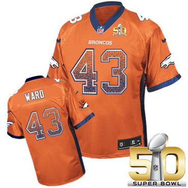 Nike Broncos #43 T.J. Ward Orange Team Color Super Bowl 50 Men's Stitched NFL Elite Drift Fashion Jersey Nike Broncos #43 T.J. Ward Orange Team Color Super Bowl 50 Men's Stitched NFL Elite Drift Fashion Jersey