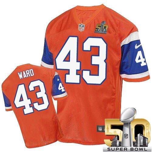 Nike Broncos #43 T.J. Ward Orange Throwback Super Bowl 50 Men's Stitched NFL Elite Jersey Nike Broncos #43 T.J. Ward Orange Throwback Super Bowl 50 Men's Stitched NFL Elite Jersey
