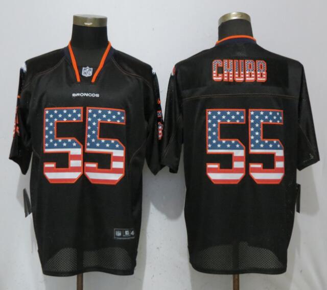 Nike Broncos #55 Bradley Chubb Black USA Flag Fashion Elite Jersey Nike Broncos #55 Bradley Chubb Black USA Flag Fashion Elite Jersey