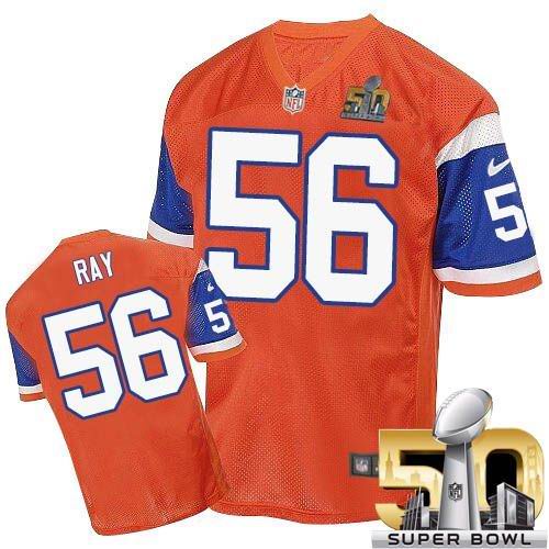 Nike Broncos #56 Shane Ray Orange Throwback Super Bowl 50 Men's Stitched NFL Elite Jersey Nike Broncos #56 Shane Ray Orange Throwback Super Bowl 50 Men's Stitched NFL Elite Jersey