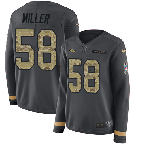Nike Broncos #58 Von Miller Anthracite Salute to Service