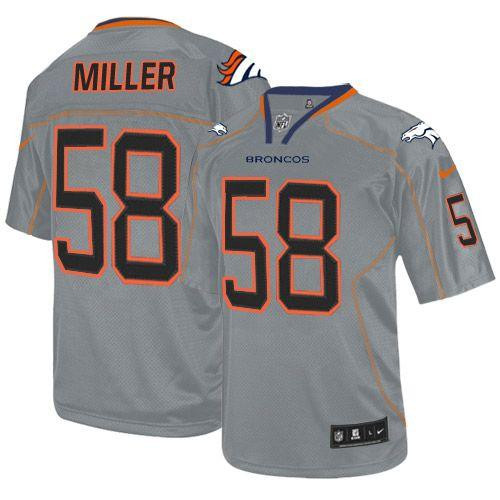 Nike Broncos #58 Von Miller Lights Out Grey Youth Stitched NFL Elite Jersey Nike Broncos #58 Von Miller Lights Out Grey Youth Stitched NFL Elite Jersey