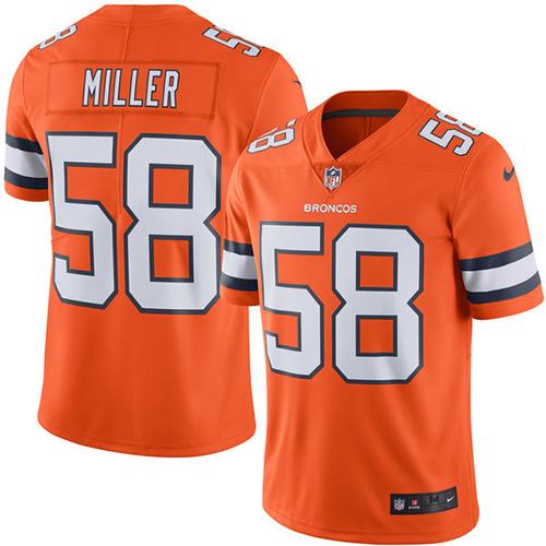 Nike Broncos #58 Von Miller Orange Youth Stitched NFL Limited Rush Jersey Nike Broncos #58 Von Miller Orange Youth Stitched NFL Limited Rush Jersey