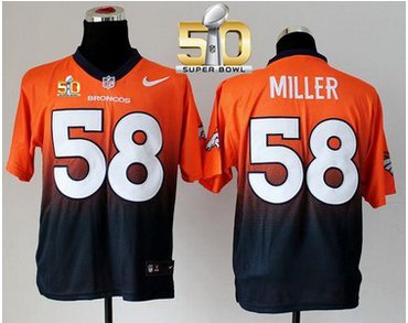 Nike Broncos #58 Von Miller OrangeNavy Blue Super Bowl 50 Men's Stitched NFL Elite Fadeaway Fashion Jersey Nike Broncos #58 Von Miller OrangeNavy Blue Super Bowl 50 Men's Stitched NFL Elite Fadeaway Fashion Jersey