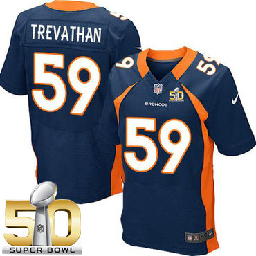 Nike Broncos #59 Danny Trevathan Navy Blue Alternate Super Bowl 50 Men's Stitched NFL New Elite Jersey Nike Broncos #59 Danny Trevathan Navy Blue Alternate Super Bowl 50 Men's Stitched NFL New Elite Jersey