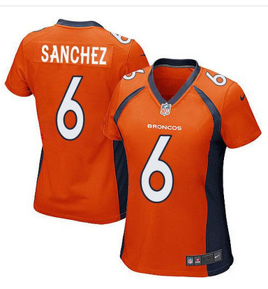 Nike Broncos #6 Mark Sanchez Orange Team Color Women's Stitched NFL New Elite Jersey Nike Broncos #6 Mark Sanchez Orange Team Color Women's Stitched NFL New Elite Jersey