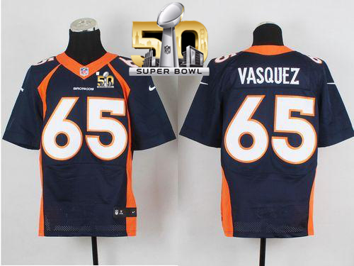 Nike Broncos #65 Louis Vasquez Navy Blue Alternate Super Bowl 50 Men's Stitched NFL New Elite Jersey