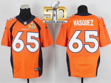 Nike Broncos #65 Louis Vasquez Orange Team Color Super Bowl 50 Men's Stitched NFL New Elite Jersey Nike Broncos #65 Louis Vasquez Orange Team Color Super Bowl 50 Men's Stitched NFL New Elite Jersey