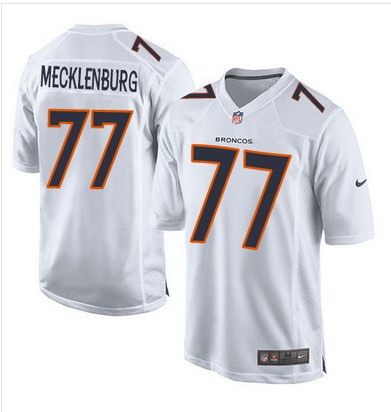 Nike Broncos #77 Karl Mecklenburg White Men's Stitched NFL Game Event Jersey Nike Broncos #77 Karl Mecklenburg White Men's Stitched NFL Game Event Jersey
