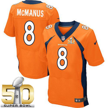 Nike Broncos #8 Brandon McManus Orange Team Color Super Bowl 50 Men's Stitched NFL New Elite Jersey Nike Broncos #8 Brandon McManus Orange Team Color Super Bowl 50 Men's Stitched NFL New Elite Jersey